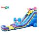 Blue Ice Cream Theme Inflatable Slide Popsicle Inflatable Waterslide With Pool