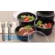 Take-away food package 3000ml large plastic salad bowls,PP white 700ml disposable plastic sea food bowl with handle pac