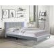 Wholesale Handmade Upholstered Platform Bed With Colourful Light Headboard