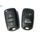 Black Hyundai Flip Remote Key HA-T005 With 46 Chip PCF7936 3 Button For Hyundai I30