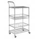 4 Tier New Type Home Kitchen Wire Rolling Cart 14D X 24W X 48H