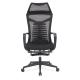 90MM Swivel Mesh Office Chair / Nylon Castor High Back Chair With Lumbar Support