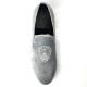 Embroidered Slip On Velvet Loafers , Male High End Mens Loafers