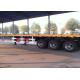 Flatbed Heavy Equipment Trailer Yellow Color Wide Transportation Application