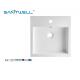 Small Size New Design SW6050-450 Artificial Stone Basins Glossy White Rectangle Shape g Hand Basinks