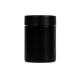 5oz Matte Black Glass Weed Jar with Child Resistant Cap