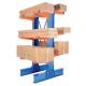 Blue Heavy Duty Cantilever Rack Kit 8' Double Sided Uprights with 36 Arms and Brace Set