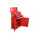 3-Drawer SPCC Cold Steel Rolling Tool Chest & Tool Cabinet Combo (Red)