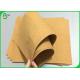 Durable 0.55mm Thickness Brown Prewashed Kraft Fabric Material For Bags