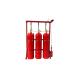 Red HFC 227EA Gas FM200 Fire Automatic Suppression Pipe System With Electric Elements