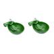 Green Cattle Drinking Cups Wall Or Tube Mounting Stainless Steel