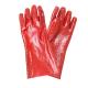 Oil-Resistant Red PVC Fully Coated Industrial Terry Lining Safety Working Gloves PTT27
