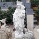 Life Size White Marble Virgin Mary Holding Baby Jesus Statues Religious