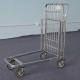 Strong Frame Material Handling Cart Trolley Delivery Goods Silver Color