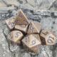 DND Board game Multi color Brass RPG Polyhedral Dice Set Wear Copper Dice Sets