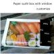 Disposable Kraft Paper Sushi Takeaway Box With Clear Window ISO9001