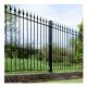 6ft x 8ft Black Aluminum Garden Fence Panels with Spear Top and Powder Coated Finish