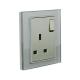 1 Gang  Uk Standard Power Socket With Switch / Neon 13Amp