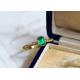 0.51ct Natural Green Emerald Ring , 18K Gold Diamond Ring for Wedding