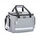 Silver White Large Insulated Tote Cooler Bag With Zipper Soft Men'S 60Can 0.8kg
