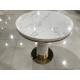 80cm Diameter Modern Wrought Iron Coffee Table With Marble Top