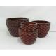 Ceramic Outdoor Pot High Fired Ceramic Pots For Outside round set 4