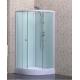 Bathroom Sliding Open Door Clear Glass Shower Cabin with White Back Glass