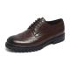 Anti Skid Dark Brown Lace Up Mens Leather Dress Shoes
