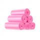 Industrial Household Products Recyclable Pink Polythene Eco Friendly Roll Garbage Bags