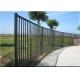 Easily Assembled Black Steel Fence Black Metal For Traffic Safety Anti Corrosion
