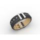 Top Quality Europe Fashion Stainless Steel Genuine Leather Silicone Bangle Bracelet ADB106