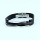 Factory Direct Stainless Steel High Quality Silicone Bracelet Bangle LBI23