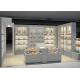 Shopping Mall Retail Shoe Store Fixtures With Tall Cabinet And Tables Modern Style