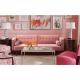 Top grade phone storageRetractable pocket fabric sofa pink girl small house sofa bed for living room