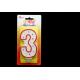 !BIG! Number Candle Handmade Birthday Candles  with Red Edge and 3 Colors Dots