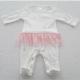 Pyjama Cotton Interlock Baby Full Sleeves Baby Footed Rompers With Feet Mesh Frills