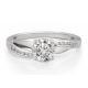 ODM OEM Jewellery Diamond Ring , 14k White Gold Wedding Ring Round Cut