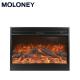 1020mm 750 / 1500W Wall Fireplace Heater Decoration Realistic Fire LED Light