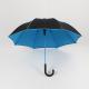 Blue And Black Walking Stick Umbrella , Portable Double Layer Golf Umbrella