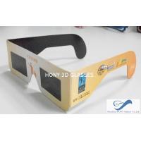 Cheap Paper Frame Solar Eclipse Viewing Glasses With 0.20mm PET Lenses
