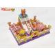 Bouncy Jumping Inflatable Castles Pink Yellow color For Kids