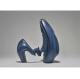 Third Blue Resin Art Sculpture Interior Contemporary Abstract Sculpture Decoration