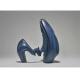 Third Blue Resin Art Sculpture Interior Contemporary Abstract Sculpture Decoration