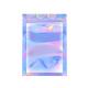 Small Mylar Plastic Biodegradable Heat Sealing Zipper Three Sides Food Packaging Holographic Bag