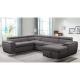 Customized Hot sale furniture living room sofa set modern u shaped sectional sofa w/pull out bed and storage chaise