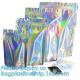 Holographic Pouch Brightly Custom Printing Logo Laser Three Side Sealed Bag For