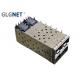 Integrated Connector Sfp Socket SFP Cage Assembly 2x2 Port Phosphor Bronze Terminal