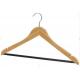 Bamboo varnish shirt hanger with notches for dress