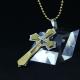 Fashion Top Trendy Stainless Steel Cross Necklace Pendant LPC417-2