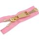 Customized Color Y Teeth Pink Tape Metal Zipper Open-end Zipper for Clothing